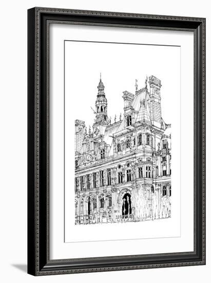 B&W City Scene VIII-Melissa Wang-Framed Art Print