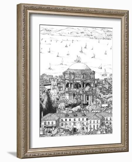 B&W Us Cityscape-San Francisco-Melissa Wang-Framed Art Print