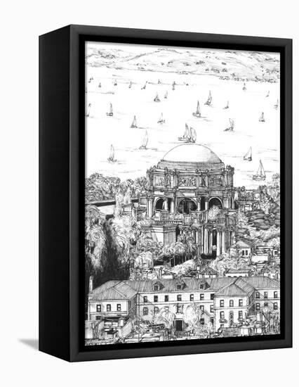 B&W Us Cityscape-San Francisco-Melissa Wang-Framed Stretched Canvas