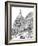 B&W Us Cityscape-Washington DC-Melissa Wang-Framed Art Print