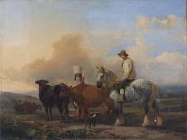 Landscape with Figures and Cattle-B. Wall-Mounted Giclee Print