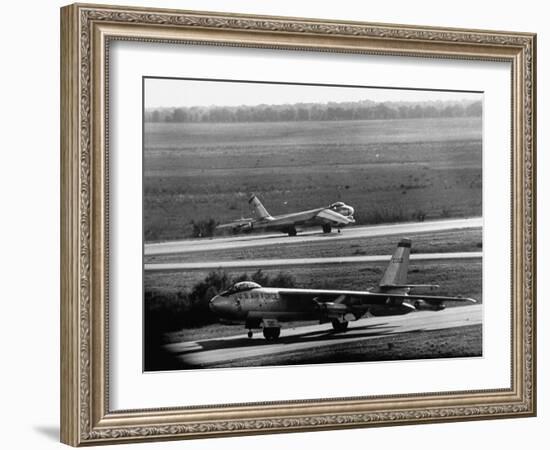 B47 Bomber Taking Off from a Us Military Base-Loomis Dean-Framed Photographic Print