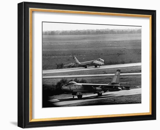 B47 Bomber Taking Off from a Us Military Base-Loomis Dean-Framed Photographic Print