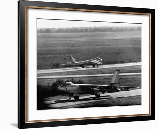 B47 Bomber Taking Off from a Us Military Base-Loomis Dean-Framed Photographic Print