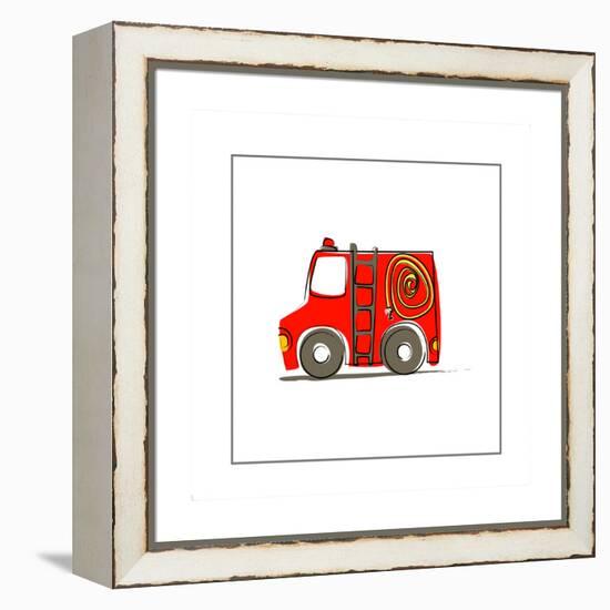 Ba Fire Truck-null-Framed Premier Image Canvas