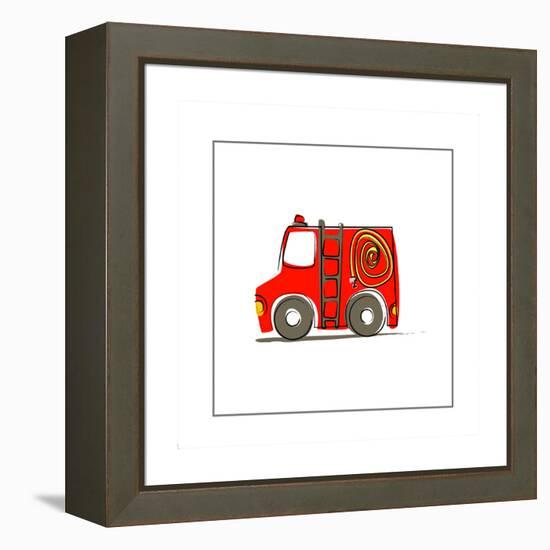 Ba Fire Truck-null-Framed Premier Image Canvas