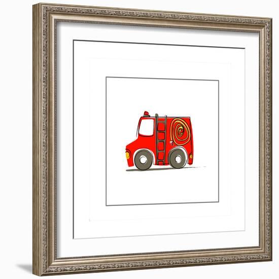 Ba Fire Truck-null-Framed Giclee Print