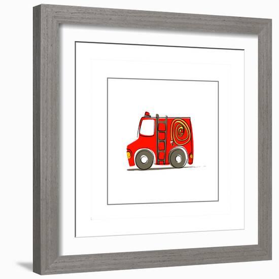 Ba Fire Truck-null-Framed Giclee Print