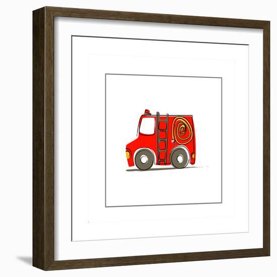 Ba Fire Truck-null-Framed Giclee Print