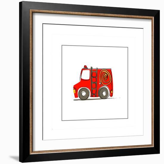 Ba Fire Truck-null-Framed Giclee Print