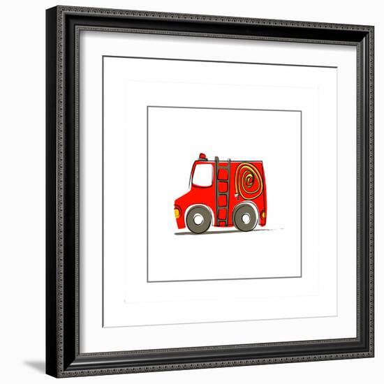 Ba Fire Truck-null-Framed Giclee Print