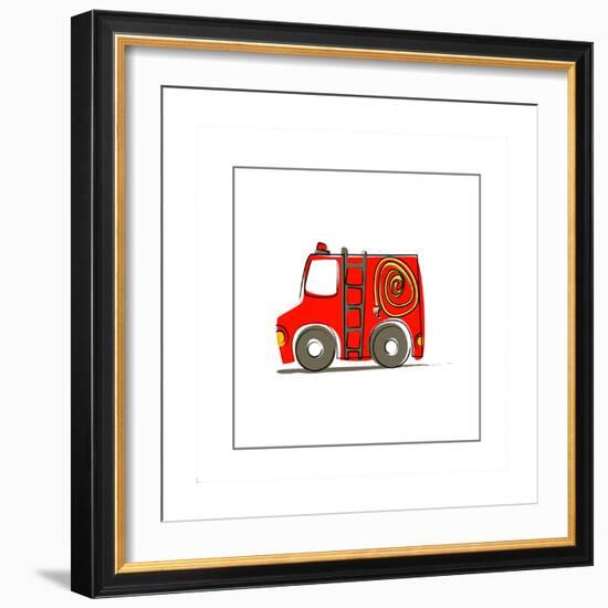 Ba Fire Truck-null-Framed Giclee Print