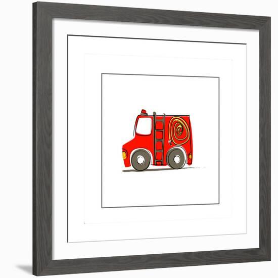 Ba Fire Truck-null-Framed Giclee Print