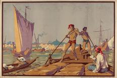 Rangoon Port, from the Series 'Burma: a Land of Rich Resources', 1928-Ba Nyan-Framed Giclee Print