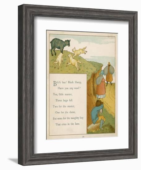 Baa Baa Black Sheep Have You Any Wool?-Edward Hamilton Bell-Framed Art Print