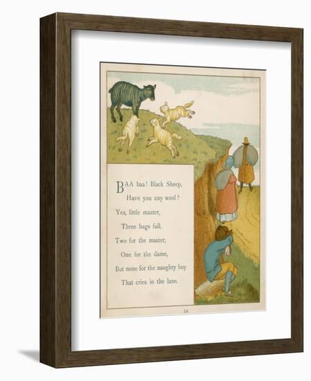 Baa Baa Black Sheep Have You Any Wool?-Edward Hamilton Bell-Framed Art Print