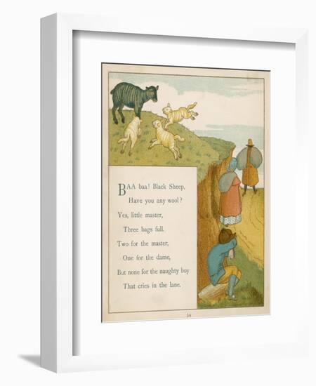 Baa Baa Black Sheep Have You Any Wool?-Edward Hamilton Bell-Framed Art Print