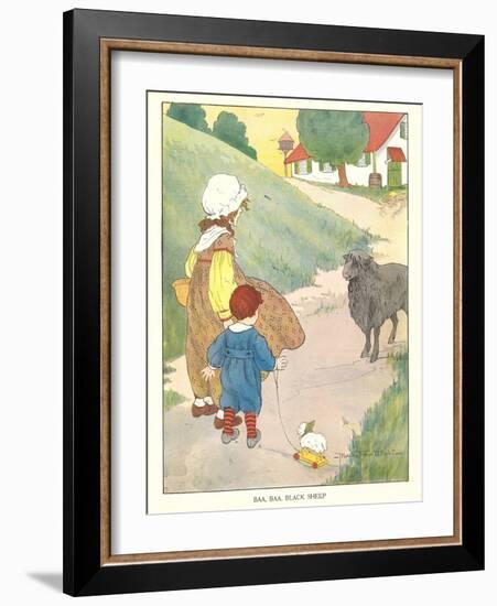 Baa, Baa, Black Sheep-null-Framed Art Print