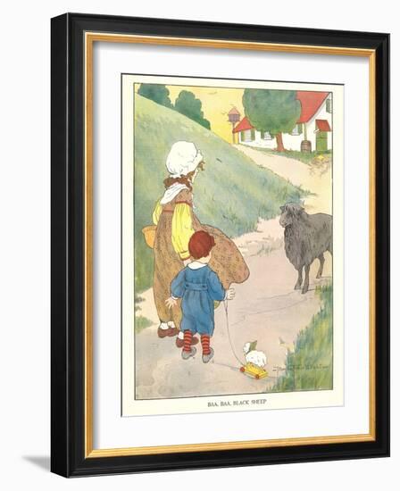 Baa, Baa, Black Sheep-null-Framed Art Print