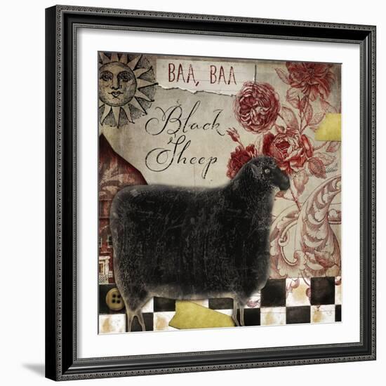 Baa Baa Black Sheep-Color Bakery-Framed Giclee Print