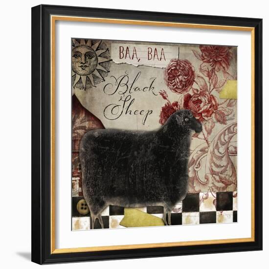 Baa Baa Black Sheep-Color Bakery-Framed Giclee Print