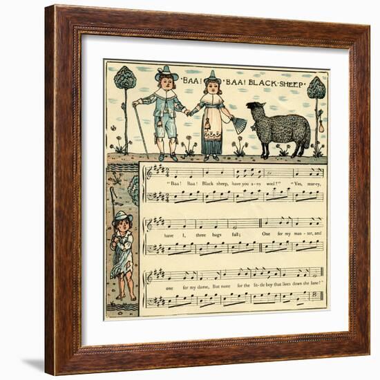 Baa, baa, black sheep-Walter Crane-Framed Giclee Print