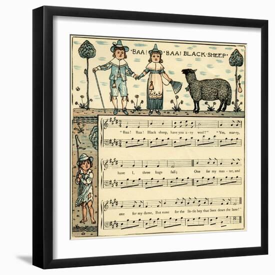 Baa, baa, black sheep-Walter Crane-Framed Giclee Print