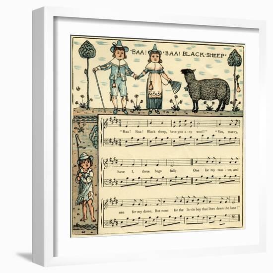 Baa, baa, black sheep-Walter Crane-Framed Giclee Print