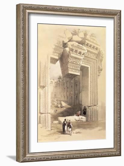 Baalbec, May 7th 1839, Plate 81 from Volume II of The Holy Land, Engraved by Louis Haghe-David Roberts-Framed Giclee Print