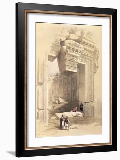 Baalbec, May 7th 1839, Plate 81 from Volume II of The Holy Land, Engraved by Louis Haghe-David Roberts-Framed Giclee Print