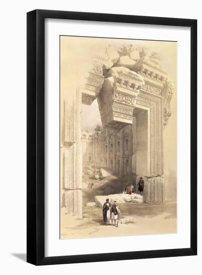 Baalbec, May 7th 1839, Plate 81 from Volume II of The Holy Land, Engraved by Louis Haghe-David Roberts-Framed Giclee Print