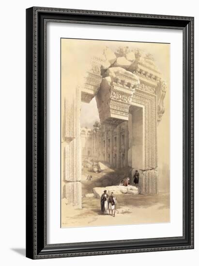 Baalbec, May 7th 1839, Plate 81 from Volume II of The Holy Land, Engraved by Louis Haghe-David Roberts-Framed Giclee Print