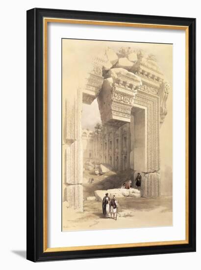 Baalbec, May 7th 1839, Plate 81 from Volume II of The Holy Land, Engraved by Louis Haghe-David Roberts-Framed Giclee Print