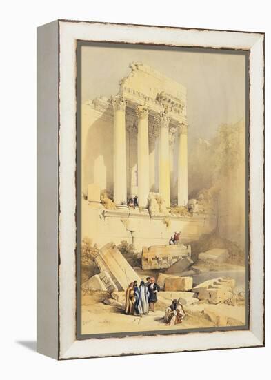 Baalbec, Plate 79 from Volume II of 'The Holy Land', Engraved by Louis Haghe (1806-85) Pub. 1843-David Roberts-Framed Premier Image Canvas