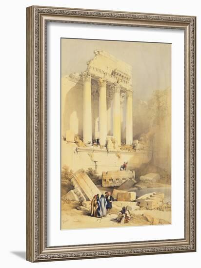 Baalbec, Plate 79 from Volume II of 'The Holy Land', Engraved by Louis Haghe (1806-85) Pub. 1843-David Roberts-Framed Giclee Print