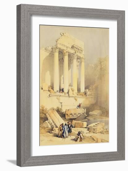 Baalbec, Plate 79 from Volume II of 'The Holy Land', Engraved by Louis Haghe (1806-85) Pub. 1843-David Roberts-Framed Giclee Print