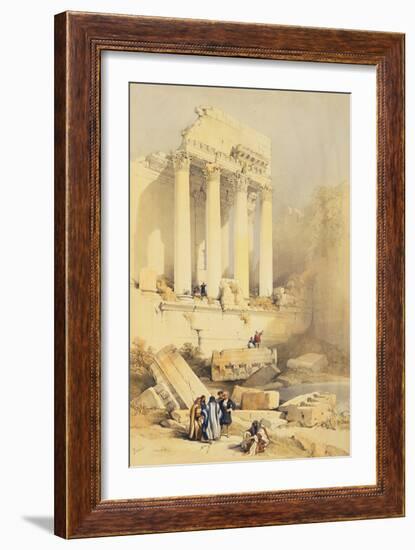 Baalbec, Plate 79 from Volume II of 'The Holy Land', Engraved by Louis Haghe (1806-85) Pub. 1843-David Roberts-Framed Giclee Print