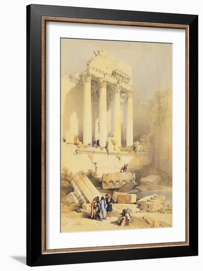 Baalbec, Plate 79 from Volume II of 'The Holy Land', Engraved by Louis Haghe (1806-85) Pub. 1843-David Roberts-Framed Giclee Print