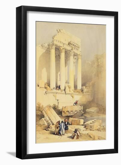 Baalbec, Plate 79 from Volume II of 'The Holy Land', Engraved by Louis Haghe (1806-85) Pub. 1843-David Roberts-Framed Giclee Print