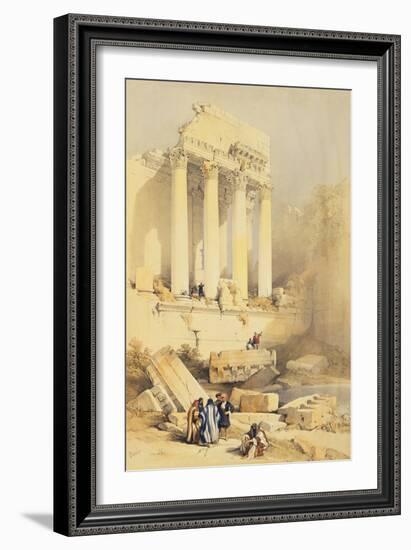 Baalbec, Plate 79 from Volume II of 'The Holy Land', Engraved by Louis Haghe (1806-85) Pub. 1843-David Roberts-Framed Giclee Print