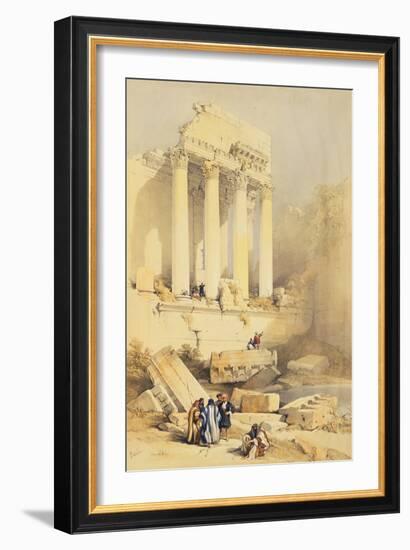 Baalbec, Plate 79 from Volume II of 'The Holy Land', Engraved by Louis Haghe (1806-85) Pub. 1843-David Roberts-Framed Giclee Print