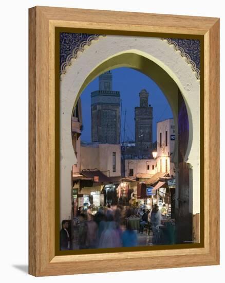 Bab Bou Jeloud Gate, Fes El-Bali, Fes, Morocco-Walter Bibikow-Framed Premier Image Canvas