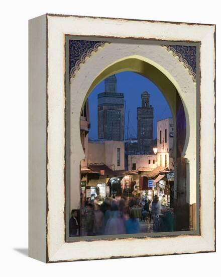 Bab Bou Jeloud Gate, Fes El-Bali, Fes, Morocco-Walter Bibikow-Framed Premier Image Canvas