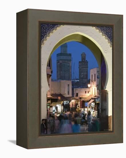 Bab Bou Jeloud Gate, Fes El-Bali, Fes, Morocco-Walter Bibikow-Framed Premier Image Canvas