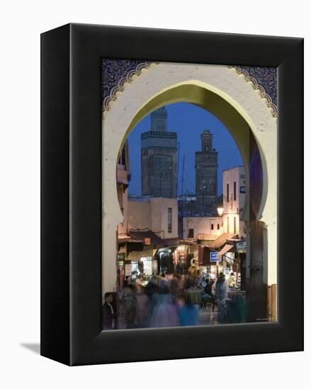 Bab Bou Jeloud Gate, Fes El-Bali, Fes, Morocco-Walter Bibikow-Framed Premier Image Canvas