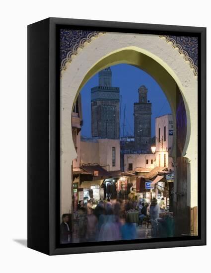 Bab Bou Jeloud Gate, Fes El-Bali, Fes, Morocco-Walter Bibikow-Framed Premier Image Canvas