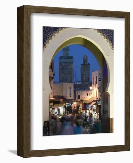 Bab Bou Jeloud Gate, Fes El-Bali, Fes, Morocco-Walter Bibikow-Framed Photographic Print