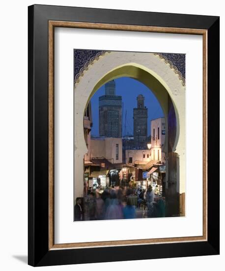 Bab Bou Jeloud Gate, Fes El-Bali, Fes, Morocco-Walter Bibikow-Framed Photographic Print