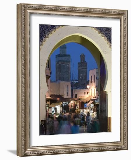 Bab Bou Jeloud Gate, Fes El-Bali, Fes, Morocco-Walter Bibikow-Framed Photographic Print