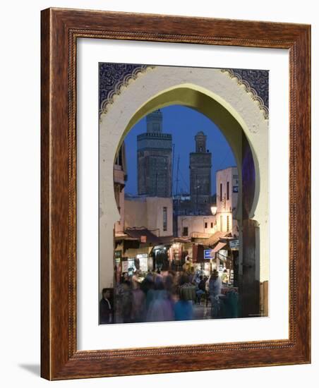 Bab Bou Jeloud Gate, Fes El-Bali, Fes, Morocco-Walter Bibikow-Framed Photographic Print